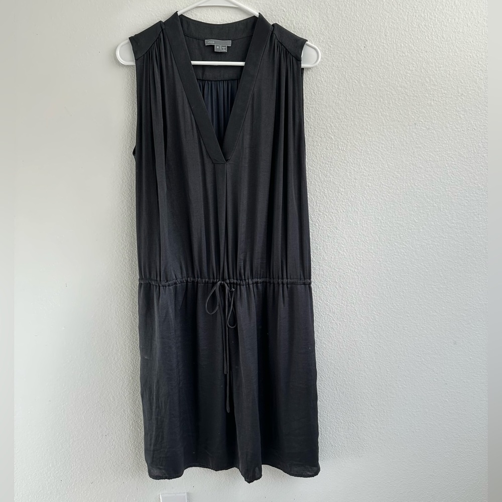 Vince Sleeveless Tie Waist Sleeveless Dress | Size Medium